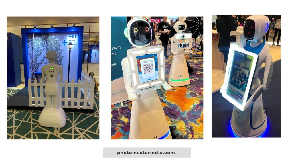 Robot photobooth at tech event in India