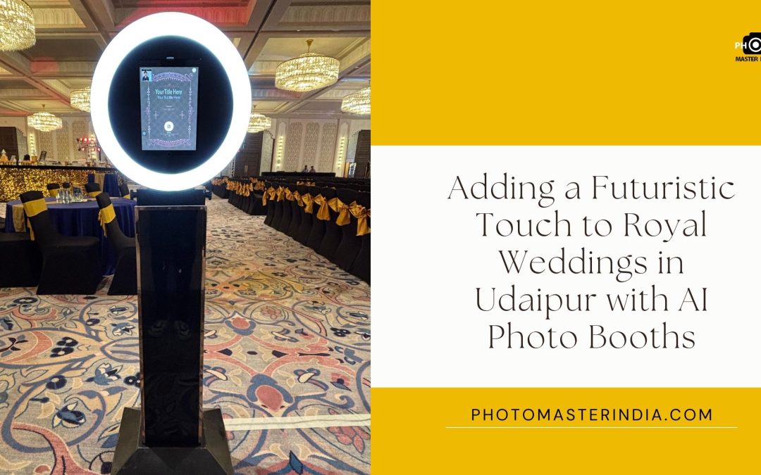 Udaipur wedding decoration with AI photo booth and elegant setup