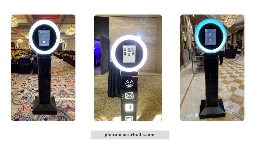 AI photo booth setup for luxury royal wedding in Udaipur