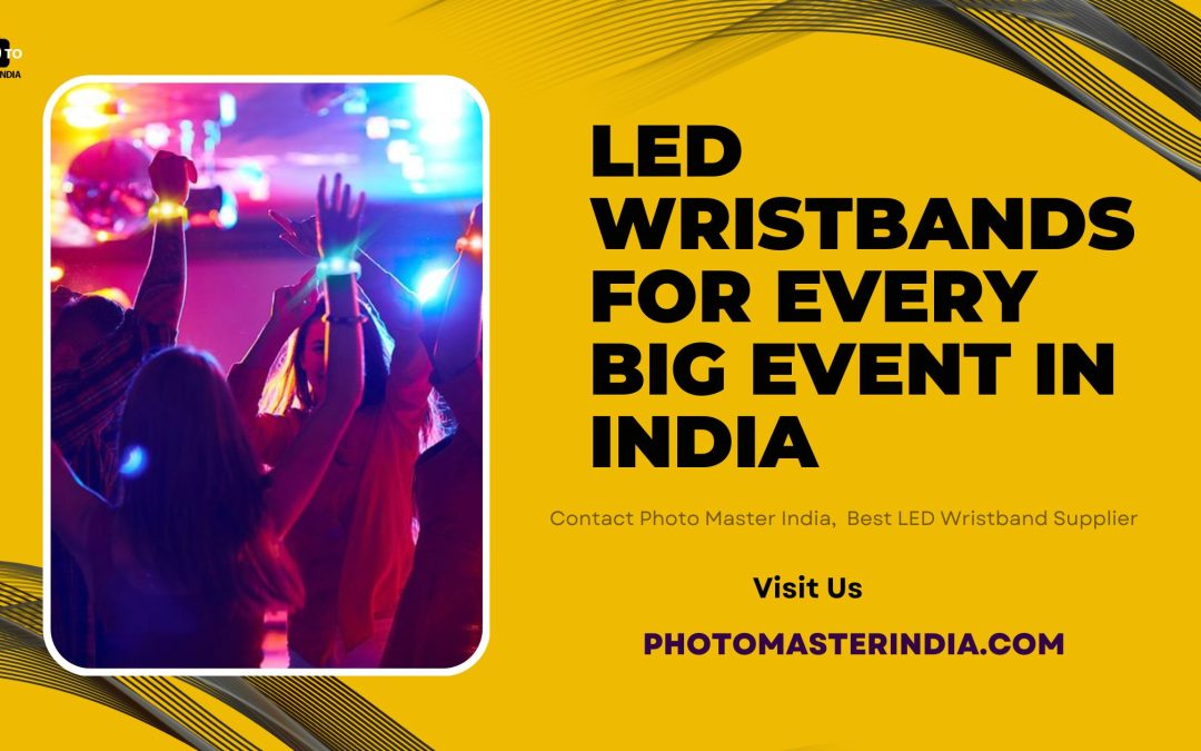 Bulk LED wristbands glowing at corporate event in India