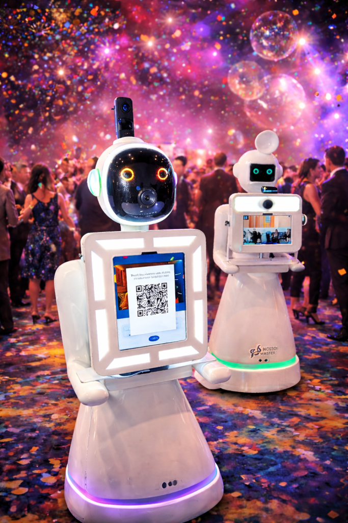 Futuristic robot photo booth for corporate parties in Mumbai 2026
