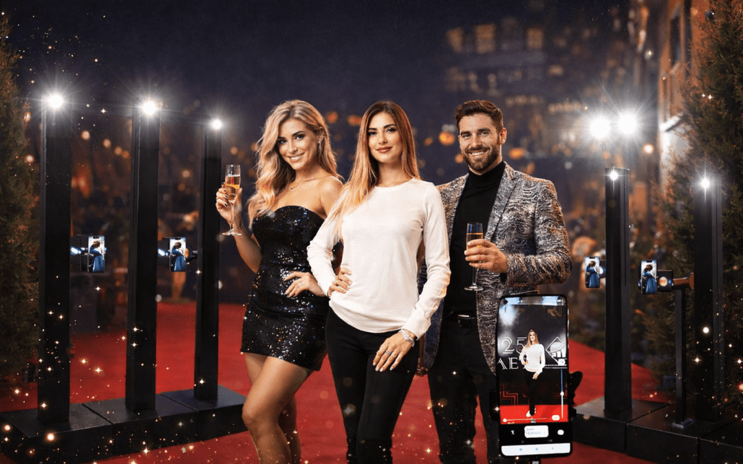 Paparazzi Photo Booth setup at glamorous red carpet influencer party