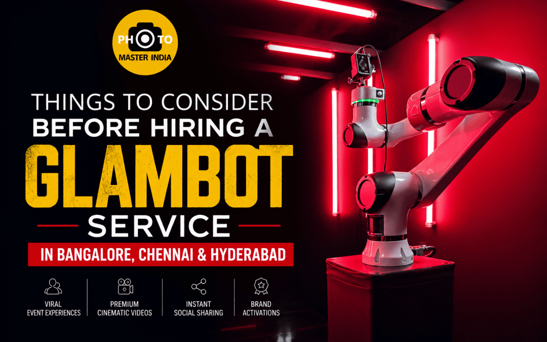Photo Master India Glambot Service setup for corporate and luxury events in Bangalore Chennai and Hyderabad