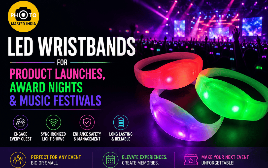 LED wristband rental for event night at product launches, award nights and music festivals
